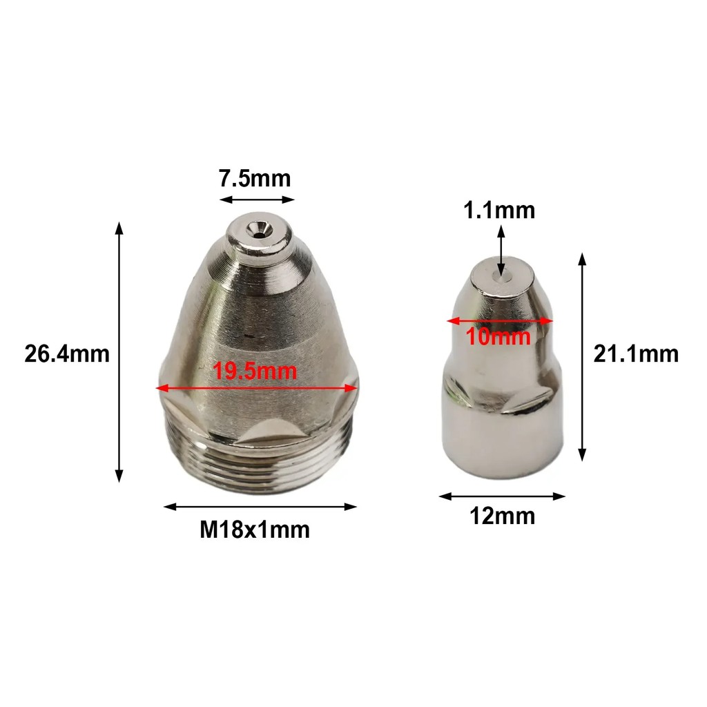 100Pcs P80 Plasma Electrode Tip Nozzle 1 5mm Compatible with CUT 70 CUT 80 CUT 100 CUT 120 Plasma