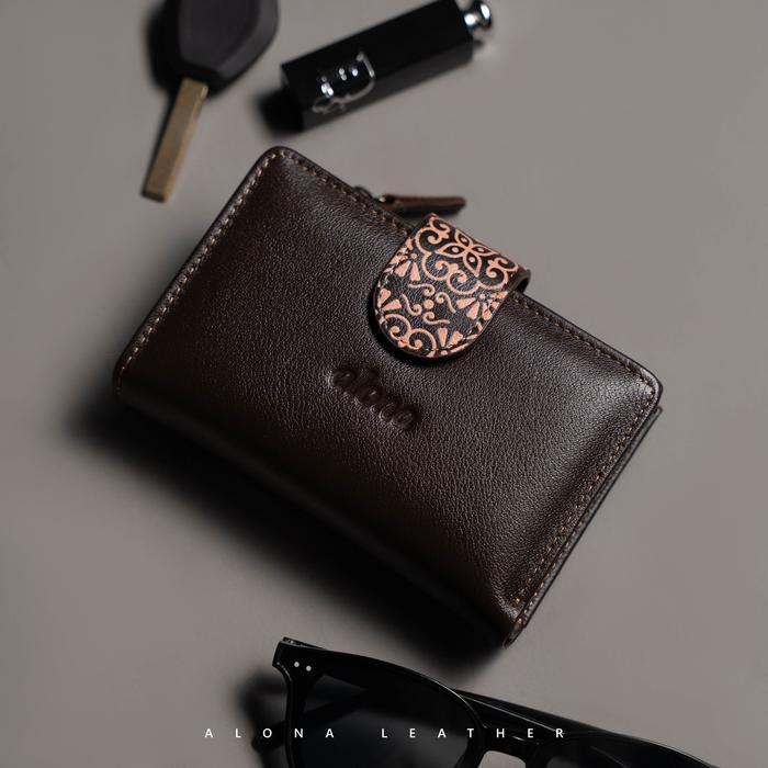 Alona Leather Sekar Wallet - Dompet Wanita Kulit Sapi Asli