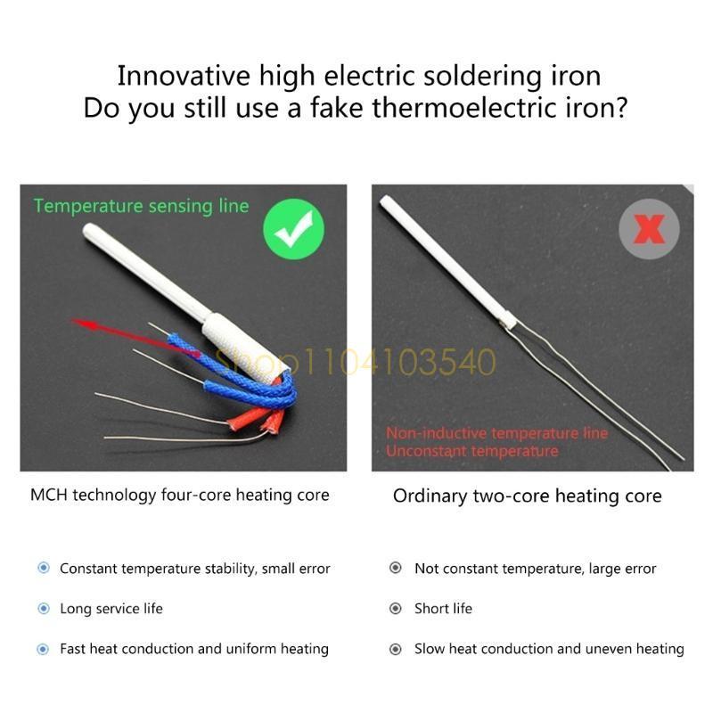 02DC E60WT Electric Soldering Iron LED Digital Adjustable Temperature EU/US Welding Solder Station