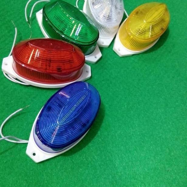 Original blitz tempel warna warni lampu blitz strobo oval/warning light 220v