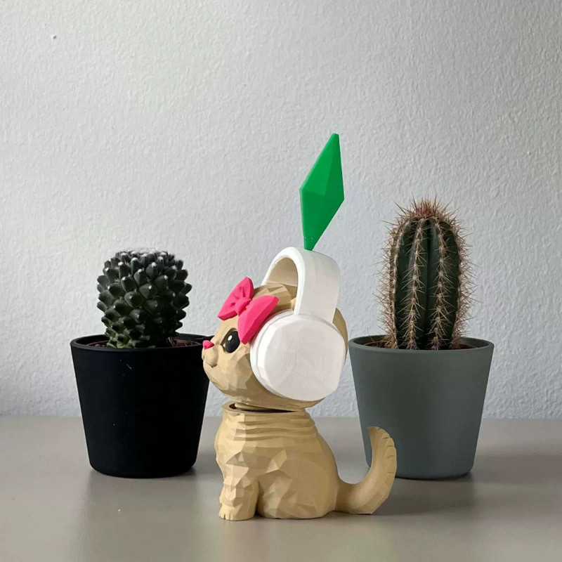 Cute Plumbob Dancing Cat Car Accessory The Sims Inspired Cat Figurine Ornament Creative Dashboard