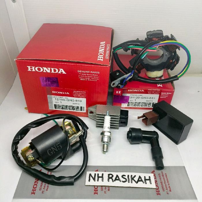 CDI PAKET 6ITEM GN5 HONDA GRAND/SUPRA X LAMA/LEDENDA/SUPRA FIT/REVO 100CC ORIGINAL
