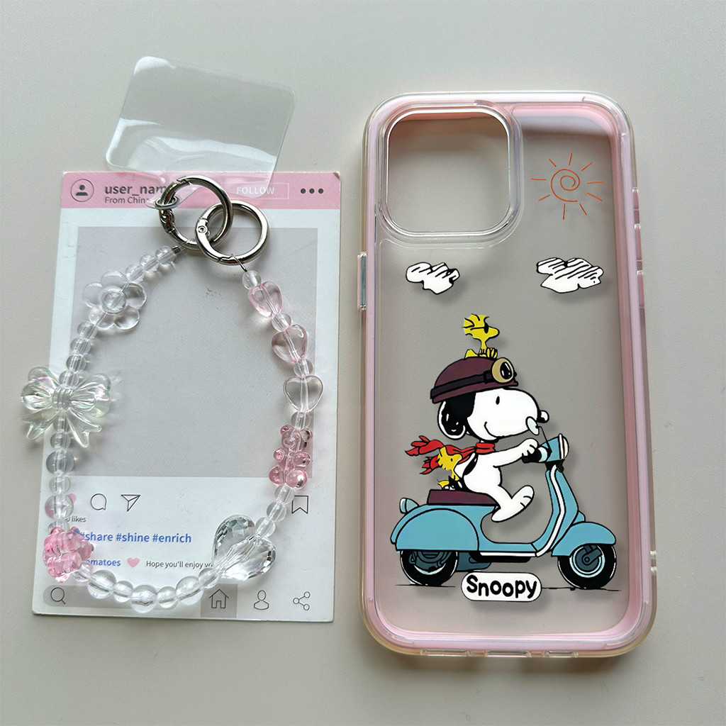 Snoopy [Case Haysayi] Cute Case Hp Iphone 13 Pro Max 17 Pro Max Ip 12 11 Ip 14 Plus 16 Plus Ip 15 Pr