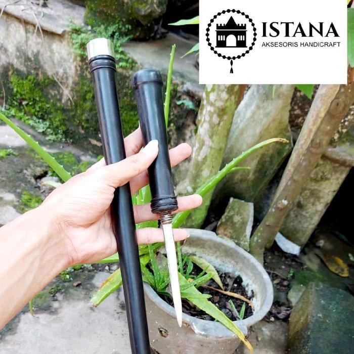 tongkat komando kayu galih kelor isi pisau terbaru