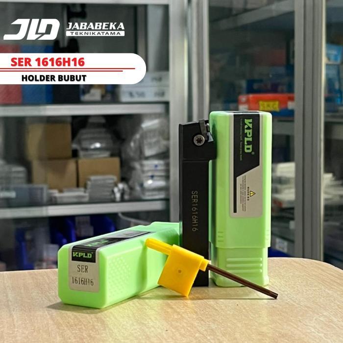 Ser 1616-16 Holder Ulir Gagang Bubut Drat Ulir Luar Insert Er 16 Pisau Bubut Ulir Luar