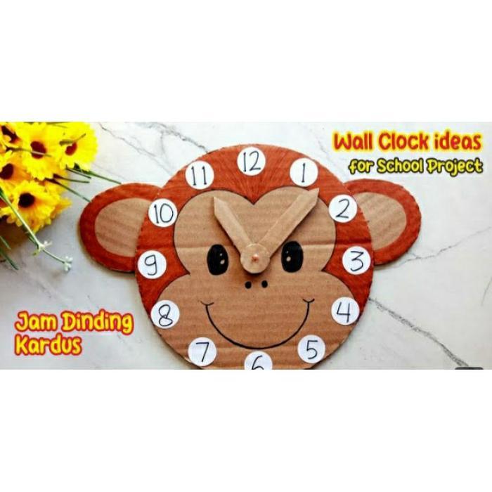 TERMURAH BAGUS JAM DINDING DARI KARDUS/TUGAS SEKOLAH/TUGAS PRAKARYA/KERAJINAN TANGAN PROMO