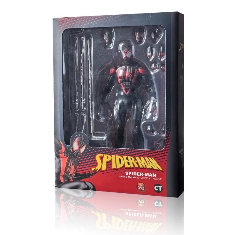 CT Toys Maf 092 Spiderman Miles Morales Action Figure Ultimate Spiderman Figurine PVC Collection