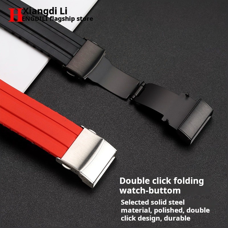 For Oris Diving AQUIS 7740 7730 Water Ghost Sports Watch Belt Strap Men Fluoro Rubber Waterproof