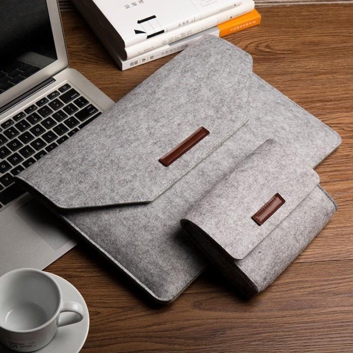 Samsung Galaxy Tab S7 FE 12.4 Inch Tas Laptop Sleeve Wool Domba Cover