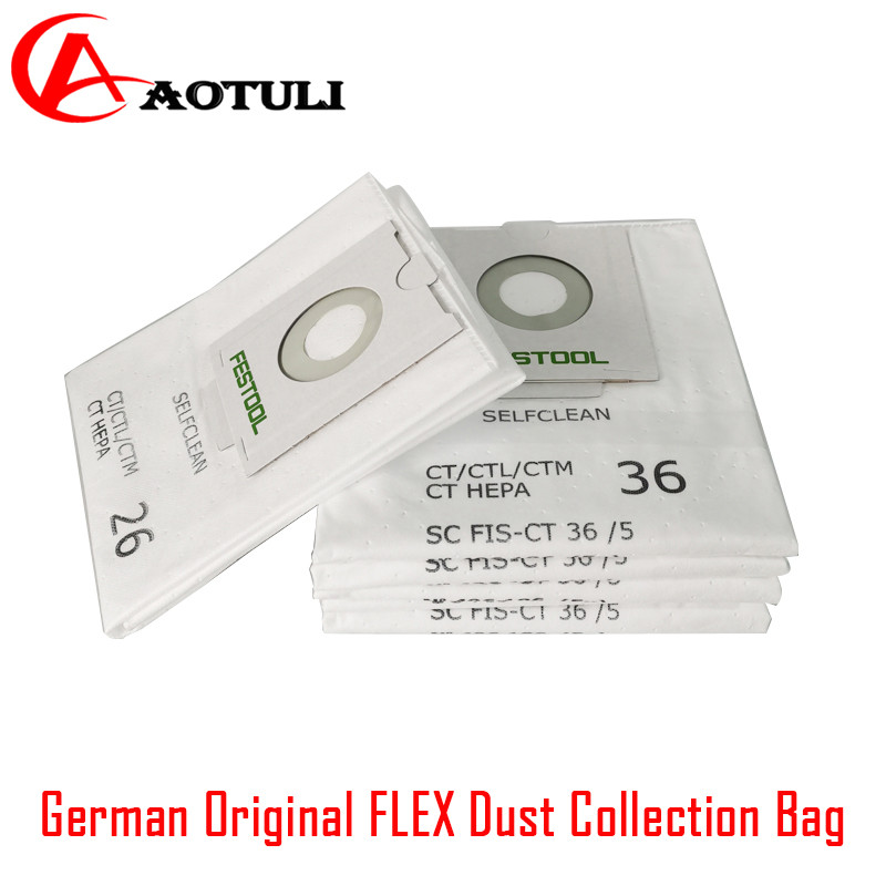 FESTOOL dust collector bag Original German for FESTOOL CT 26/36 Cloth Bag Disposable Filter Vacuum