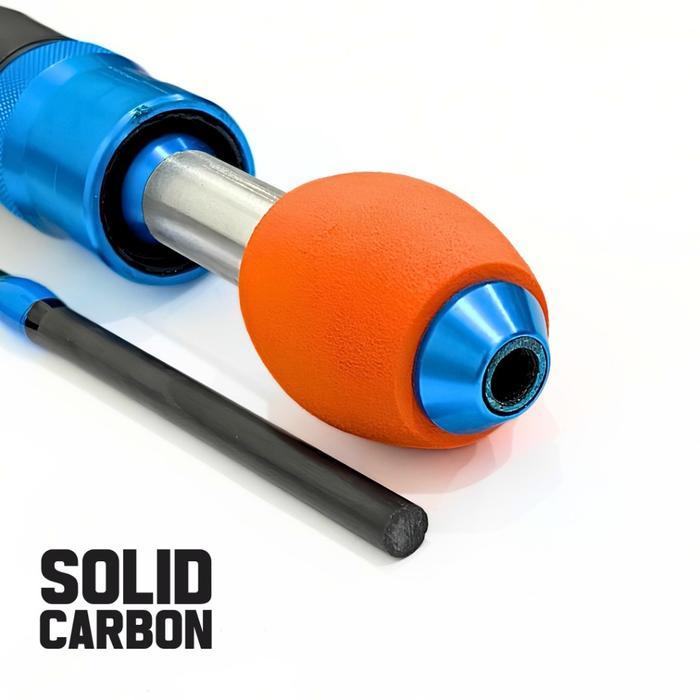 PASIFIK Joran Spinning Jigging Solid Carbon 165-180cm Action Medium Lentur Ring Ceramic Super Ringan