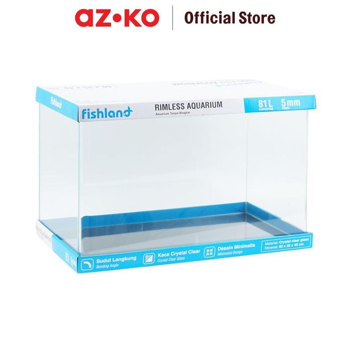 Akuarium Nano Kaca Melengkung 81 Liter 60x35x40 cm untuk Ikan Air Tawar dan Laut