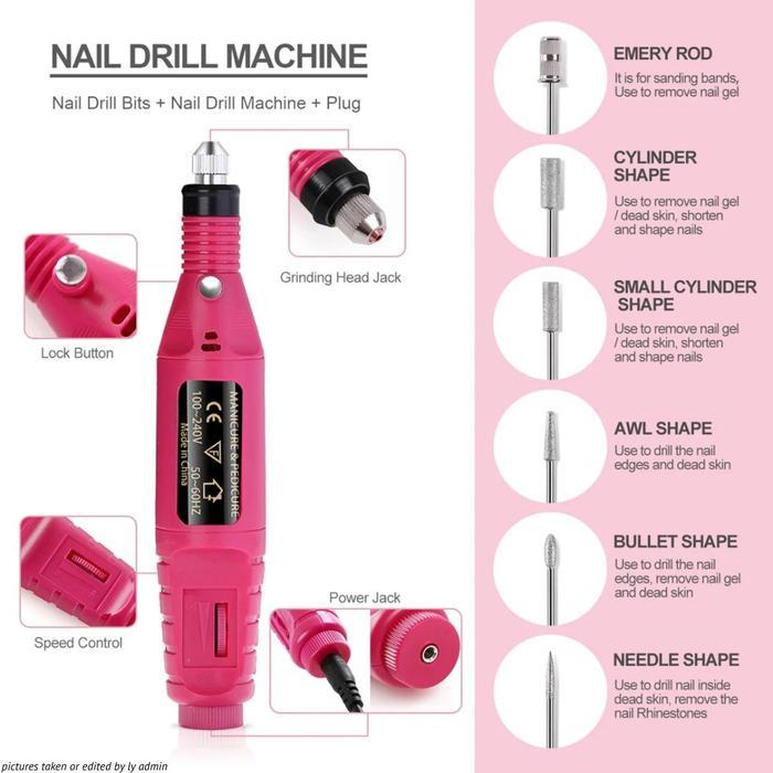 Nail Art Grinder/ New Manicure Pen Grinder Usb Cable Portable Manicure Grinder / Pembersih Kuku Nail