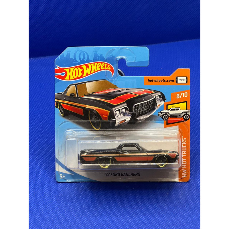Hot Wheels 72 Ford Ranchero Black Short Card