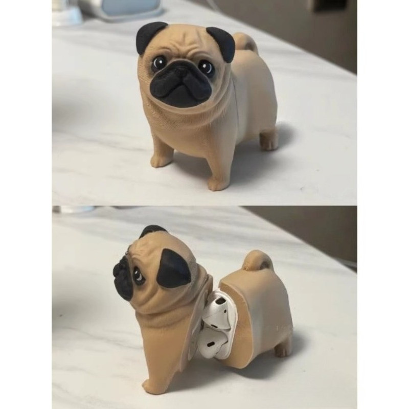 Pug Puppy Cute Earphone Case for Airpods Pro1 2 Custom 3D Print Pla Decoration Originality