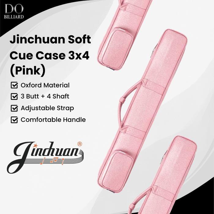 Sale Tas Stick Billiard Jinchuan 3X4 Pink Cue Softcase / Tas Billiard 3X4 Pink Jinchuan (C-1838)