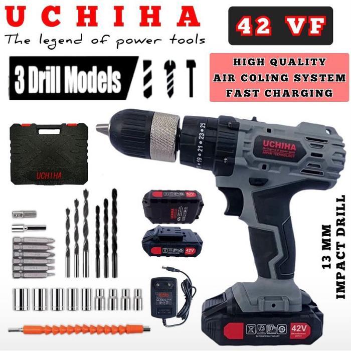 Mesin Bor 13Mm Uchiha Type 44Vf Cordless Impact Drill Beton Makita