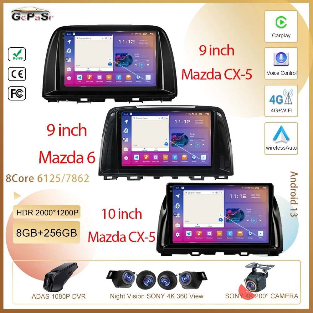 Android 13 Car Radio  For Mazda CX5 CX-5 CX 5 2012 - 2015 For Mazda 6