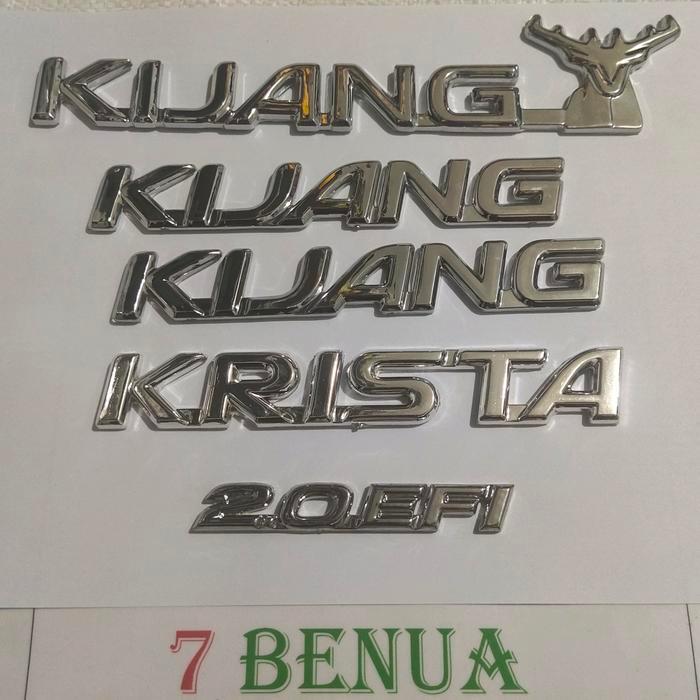 Emblem Kijang Krista 2.0Efi Chrome