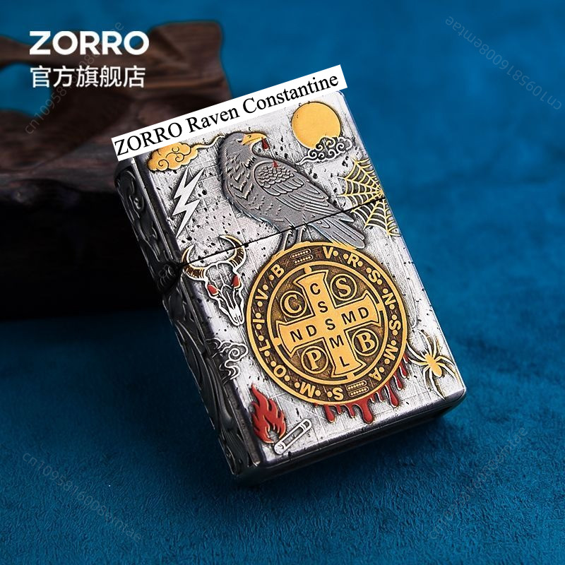 ZORRO New Crow Constantine Fuel Lighter, Classic Windproof Grinding Wheel Lighter, Cigarette