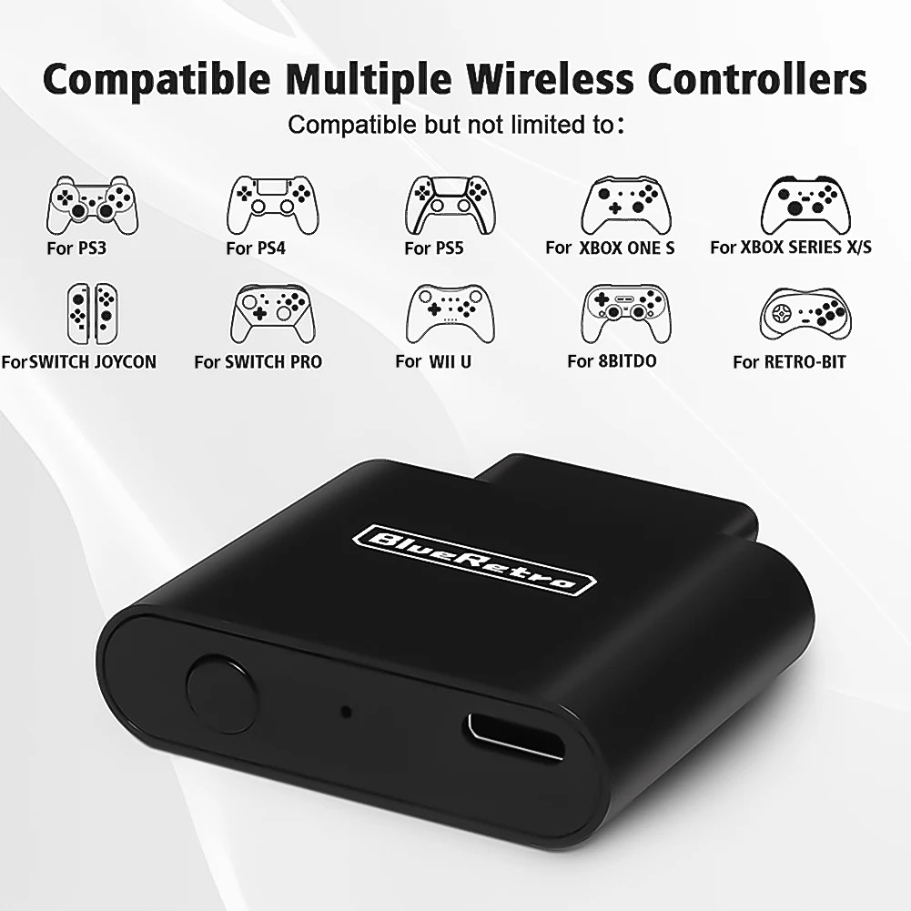 BlueRetro Wireless Controller Adapter For SNK MVS/NeoGeo/AES CD CDZ Conosle For PS5 PS4 8bitdo