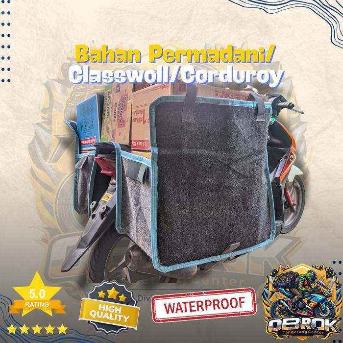 Premium Obrok Motor Kuat Keranjang Motor Tas Motor Tas Kurir Tas Obrok Bronjong Motor Tas Pos Tas
