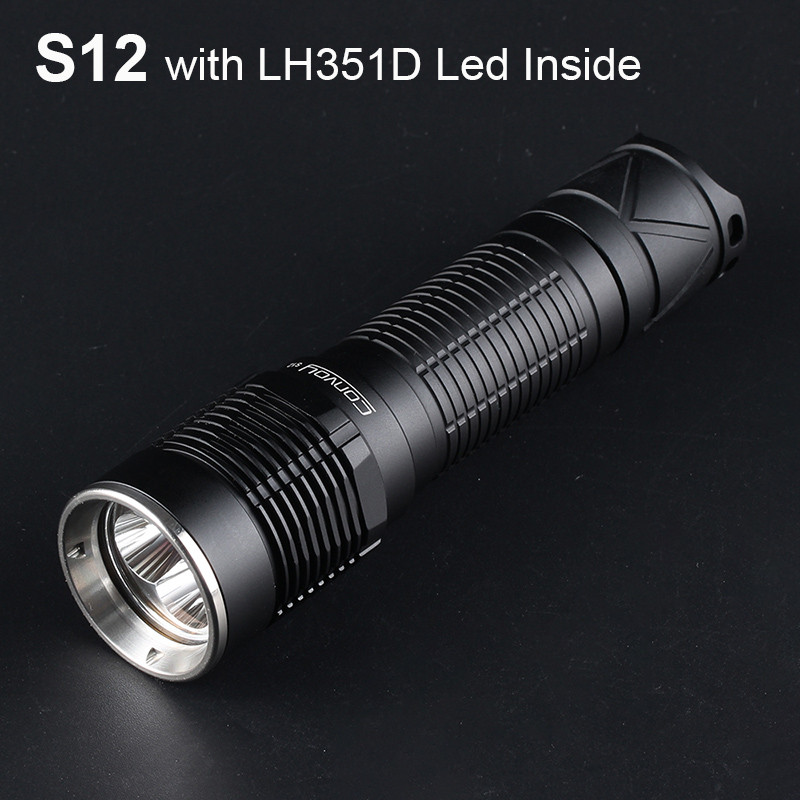 Convoy S12 with LH351D Flashlight 3*Led Driver Linterna 21700 High Powerful Flash Light Camping