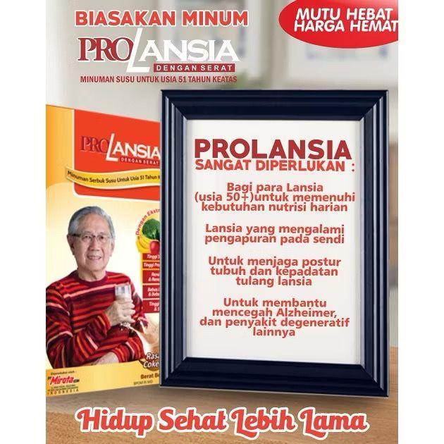 Premium Prolansia Vanila Susu Nutrisi Lansia 200 Gr Original