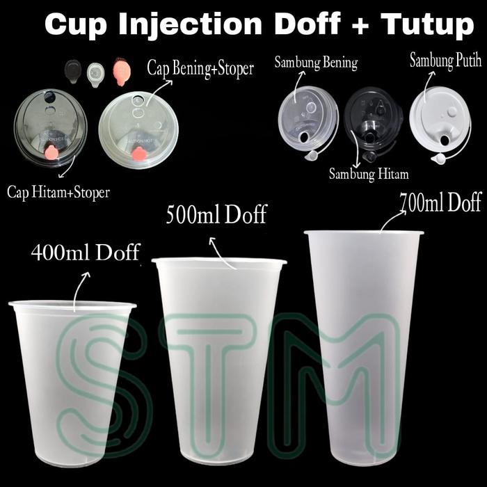 Ada Stok Isi 25Pcs/Set Gelas Plastik Frosted/Cup Doff/Cup doff frosted/Cup Injection doff