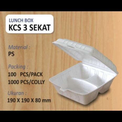 LUNCH BOX STYROFOAM KCS 3 SEKAT