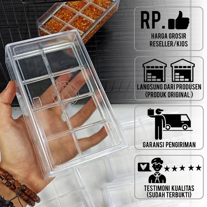 Wadah Pakan Koloni Akrilik Cepuk Ram Wadah Pakan Burung 12 Pcs Perpack