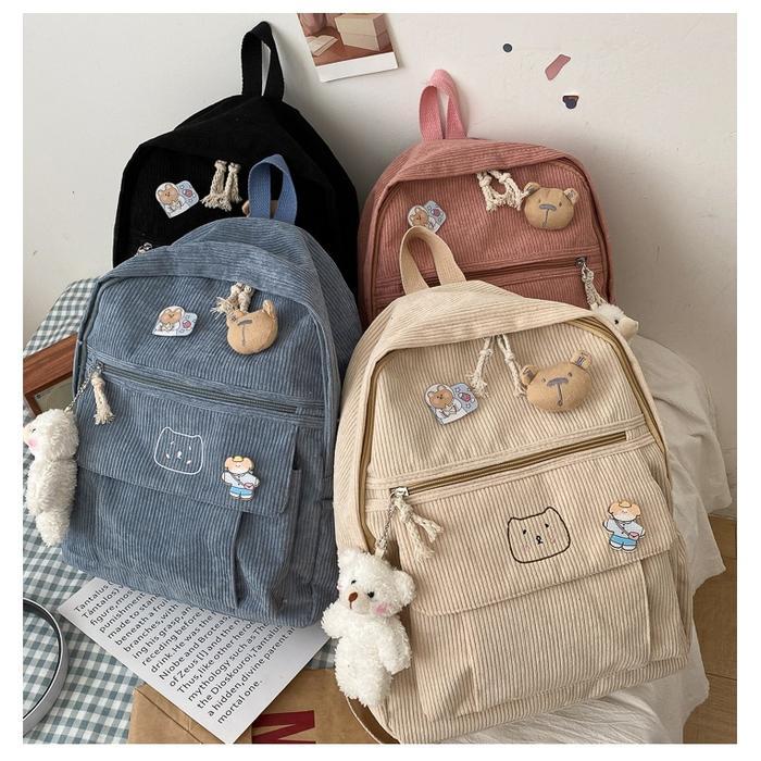 Tnf - Tas Ransel Backpack Unisex Pria Wanita Fashion Korea 7011 Anti Air Sekolah Kuliah Kerja