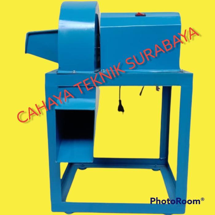Mesin cacah rumput dan daun pandan lengkap Dinamo 200 Watt/Mesin Chopper pencacah rumput Dan pakan