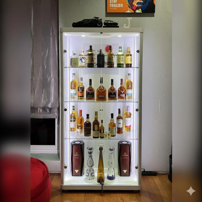 LEMARI PAJANG Miras Alkohol Liquor Vodka Spirit WINE DISPLAY RAK HIAS