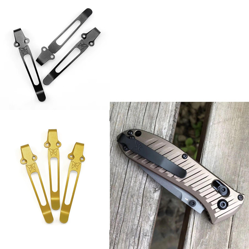 Custom Knife Titanium Deep Carry Pocket Clip for Benchmade Mini-Grip Griptillian 551 Bugout 535 940
