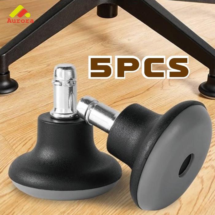 5PCS Roda Kastor Stabil/Glider/Roda Statis/Roda Stabil Kursi Kantor Tancap
