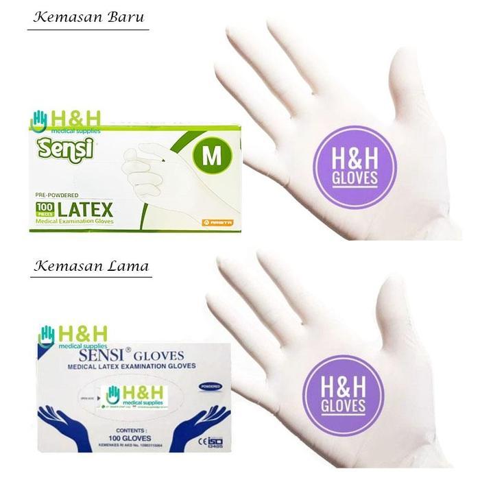 Sarung Tangan Sensi / Sarung Tangan Latex Sensi ( Powder)