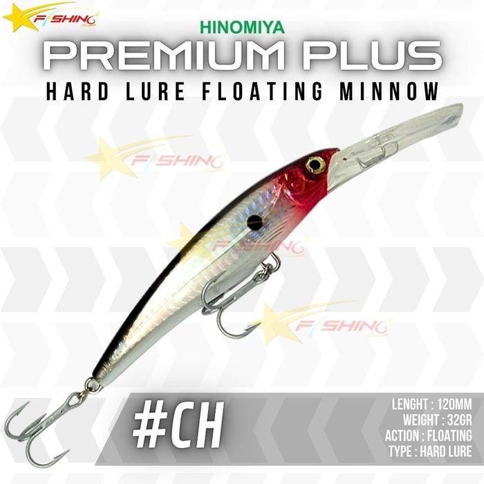 Stars Fishing Umpan Pancing Casting Trolling Hinomiya Premium Plus 9046 Minnow 12Cm 32Gr Hard Lure