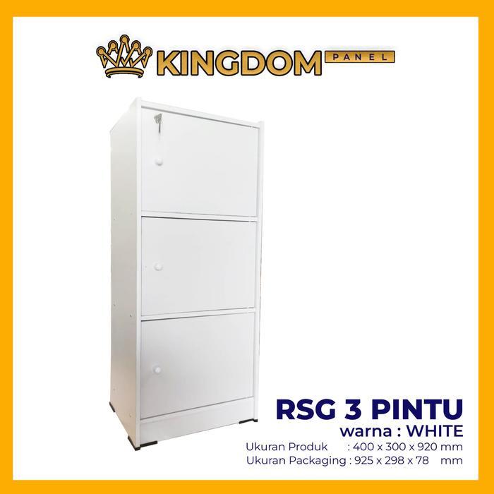 READY RAK BUKU SERBA GUNA 3 PINTU LEMARI FILE KECIL KUNCI