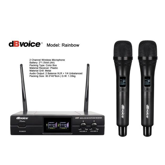Mic Wireless Dbvoice Rainbow 2 Mic Handheld