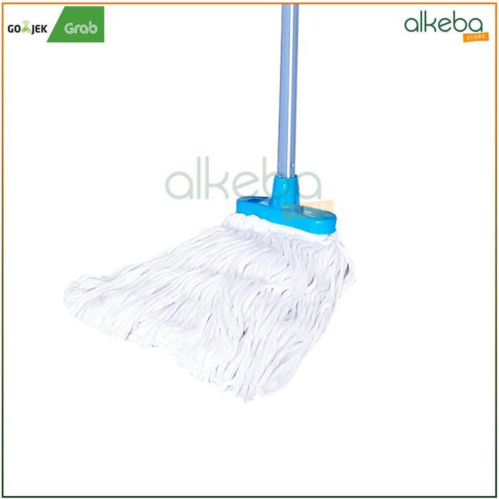 "New" Mop Pel Set Dragon / Floor Mop Pel Dorong Lantai kain katun putih