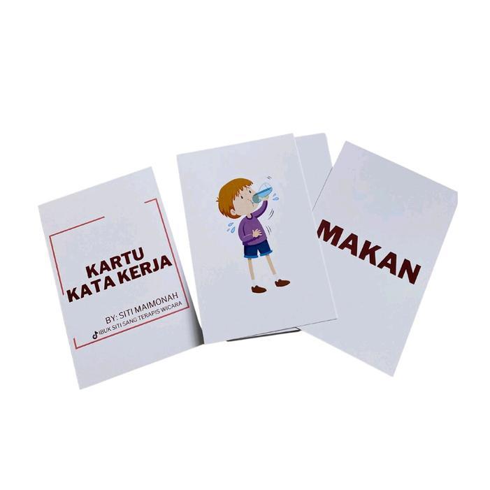 "New" Kartu Kata Kerja (Kartu Terapi Wicara) (isi 36 kartu)