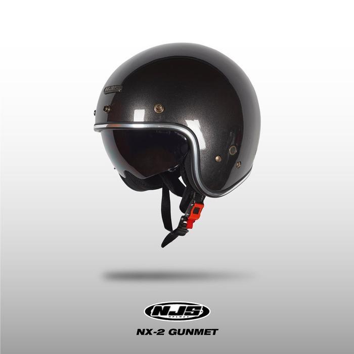 Njs Nx-2 Solid List Chrome - Helm Retro Njs Retro Helm Bogo Njs Bogo Bogo Polos Njs Ori Sni
