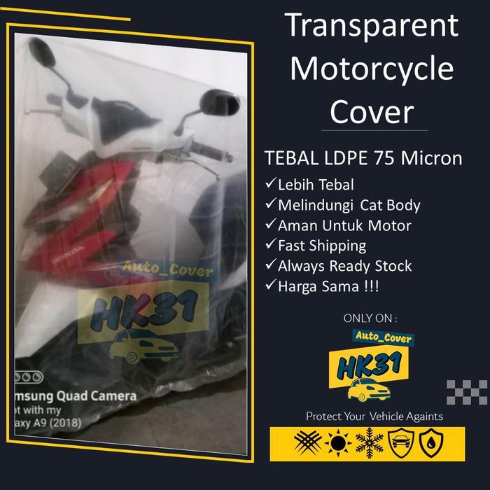 "New" SARUNG MOTOR TRANSPARAN - COVER MOTOR TRANSPARAN PREMIUM TEBAL