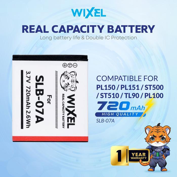 WIXEL Baterai Kamera SLB-07A for Samsung PL100 / PL150 / PL151 / ST45 / ST50 / ST500 / ST510 / ST550