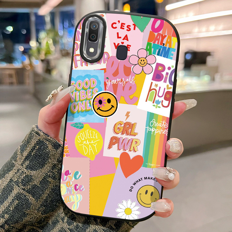 Casing Hp Untuk Samsung Galaxy A20 A30 M10s Case Warna Warni Gaya Dopamin Kolase Kasing silikon Cesi