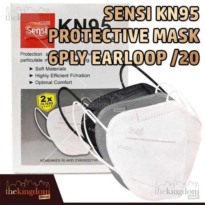 ` Sensi KN95 Mask 6ply Protective /20 Masker Medis N95 Warna Nyaman