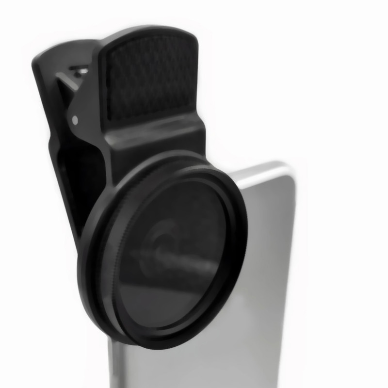 Universal Portable Professional Phone Polarizer Wide Angle Lens With Clip 37/52MM CPL Filter