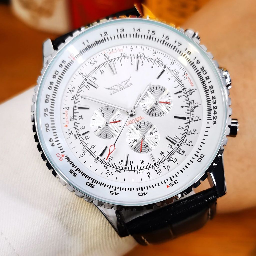 JARAGAR Pilot Automatic Watch for Men Military Multifunction Sub-Dials Mechanical Watches Top Brand