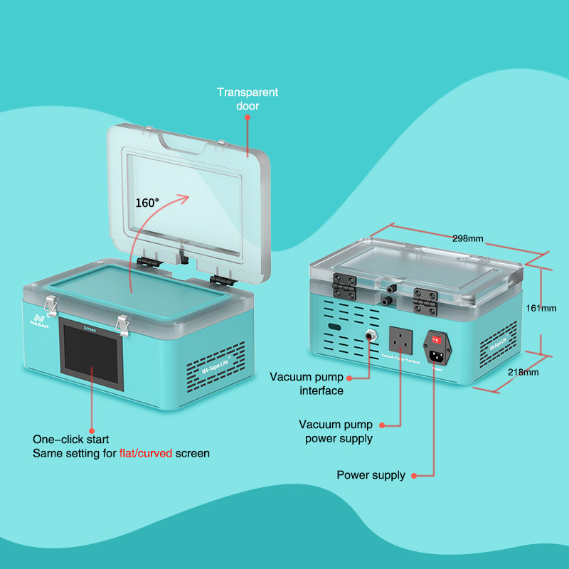 NASAN SUPA Lite LCD Laminating Machine For Flat Curved Screen LCD Repair Air Bag Lamination B2+
